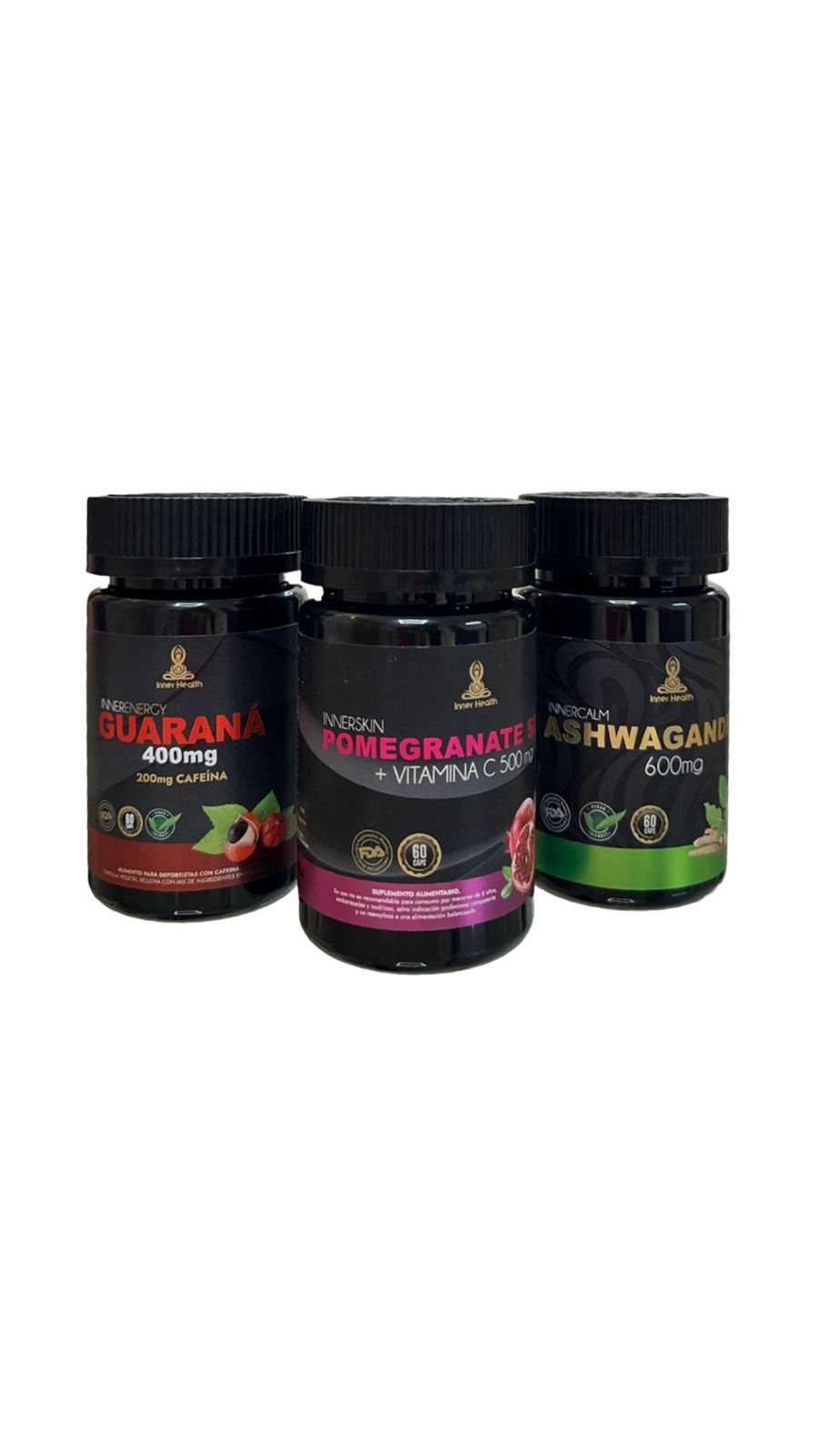 🔬 Pack Vitalidad Total: Ashwagandha + Guaraná + Pomegranate