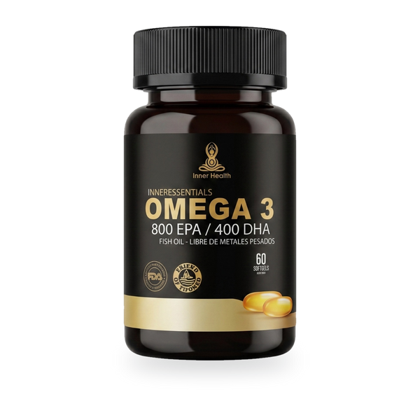 Frasco de Omega 3 con 800 EPA y 400 DHA de Inner Health
