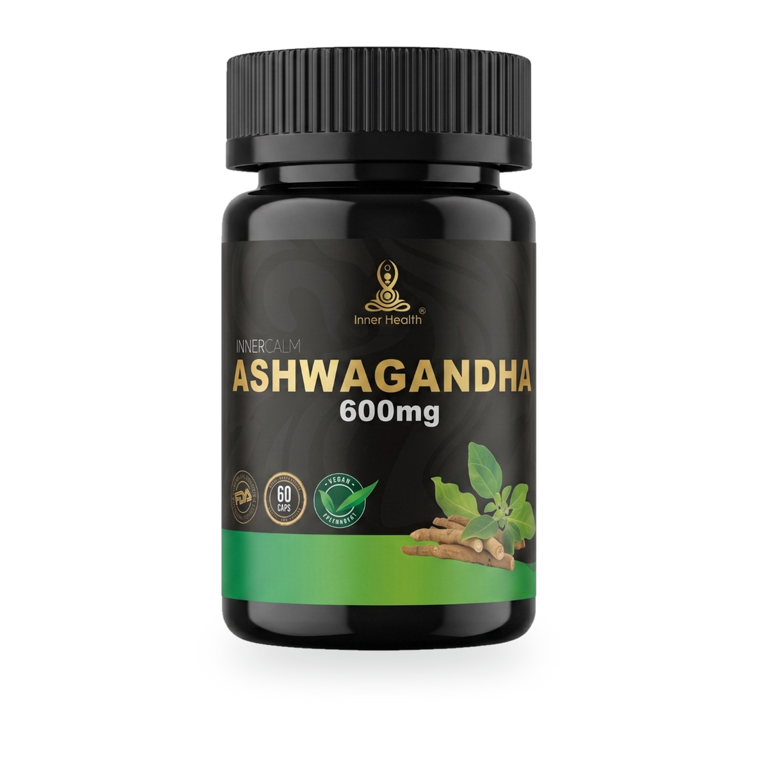 Frasco de Ashwagandha 600 mg de Inner Health